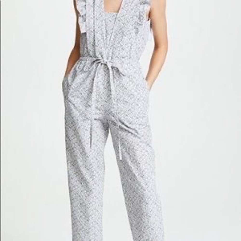 La Vie Rebecca Taylor Meadow Floral Jumpsuit Size Small